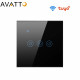 Smart light switch Without and with neutral 3-Ways Black tuya AVATTO-B-TS03 Smart light switch Without and with neutral 3-Ways Black tuya AVATTO-B-TS03
